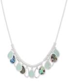 Nine West Silver-tone Multi-stone Collar Necklace, 16 + 2 Extender