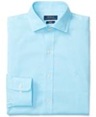 Polo Ralph Lauren Men's Oxford Estate Slim-fit Non-iron Solid Turquoise Dress Shirt