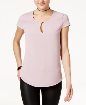 Lily Black Juniors' Keyhole Blouse, Only At Macy's