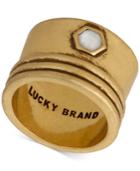 Lucky Brand Gold-tone & Shell Statement Ring