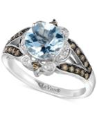 Le Vian Sea Blue Aquamarine (1-1/5 Ct. T.w.) & Diamond (1/3 Ct. T.w.) Ring In 14k White Gold