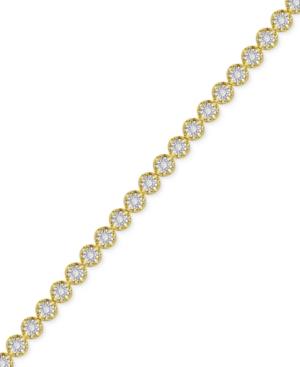 Diamond Miracle Line Tennis Bracelet (1/4 Ct. T.w.) In 18k Gold-plated Sterling Silver Or Sterling Silver