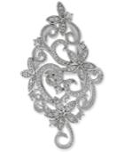 Diamond Openwork Vintage-look Swirl Ring (1/6 Ct. T.w.) In Sterling Silver