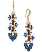 I.n.c. Gold-tone Stone & Crystal Link Drop Earrings, Created For Macy's