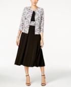 Jessica Howard Midi Dress & Lace-print Jacket