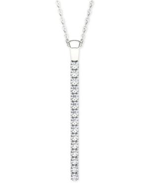 Line Of Love Diamond Pendant Necklace (1 Ct. T.w.) In 14k White Gold