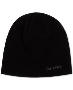 Calvin Klein Men's Solid Reversible Beanie