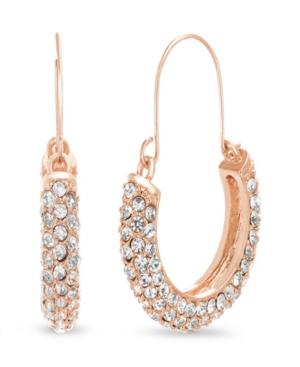 Catherine Malandrino Women's U Shaped Rose Gold-tone Hoop Earrings