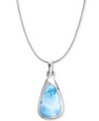 Marahlago Larimar Triangle 21 Pendant Necklace In Sterling Silver