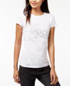 Armani Exchange Cotton Rhinestone-graphic T-shirt