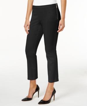 Alfani Cropped Side-zip Pants, Only At Macy's