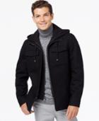 Inc International Concepts Hooded Wool-blend Jacket, Only At Macy's
