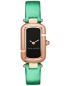 Marc Jacobs Women's The Jacob Metallic Green Leather Strap Watch 20x31mm Mj1503
