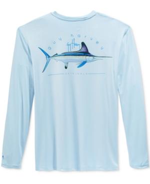 Guy Harvey Men's Graphic-print Long-sleeve Performance Uv Protection T-shirt