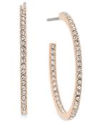 Danori Rose Gold-tone Pave Hoop Earrings, Only At Macy's