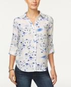 Charter Club Petite Printed Shirt, Created For Macy's