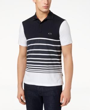 Armani Exchange Men's Multi-striped Polo, Created For Macy's
