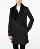 Calvin Klein Double-face Wool-blend Asymmetrical Wrap Coat