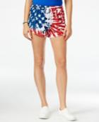 Hybrid Juniors' Tie-dyed Drawstring Shorts