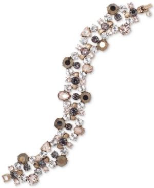 Givenchy Gold-tone Multi-crystal & Stone Link Bracelet