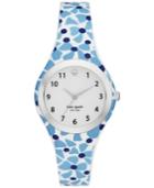 Kate Spade New York Women's Rumsey White, Blue And Navy Silicone Strap Watch 30mm Ksw1087
