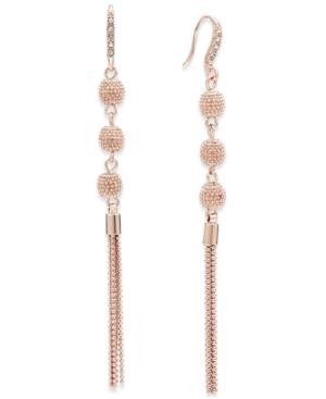 Inc International Concepts Pave Triple Ball Linear Drop Earrings, Created For Macy's