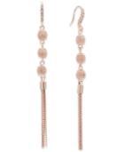 Inc International Concepts Pave Triple Ball Linear Drop Earrings, Created For Macy's