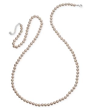 Charter Club Silver-tone Imitation Pearl Long Statement Necklace, Created For Macy's
