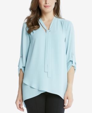 Karen Kane Asymmetrical Tie Blouse