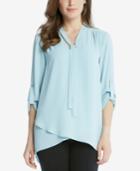 Karen Kane Asymmetrical Tie Blouse