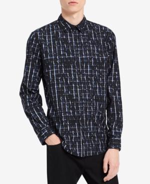 Calvin Klein Jeans Men's Crackle Over-print Plaid Shirt