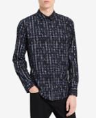 Calvin Klein Jeans Men's Crackle Over-print Plaid Shirt