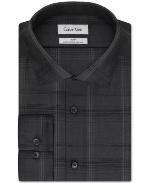 Calvin Klein Steel Slim-fit Non-iron Performance Multi-check Shirt