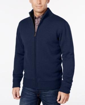 Weatherproof Vintage Men's Lined Zip-front Cardigan, Classic Fit