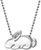 Alex Woo Little Rabbit Zodiac Pendant Necklace In Sterling Silver