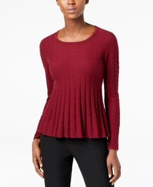 Cece Cotton Chevron-knit Sweater