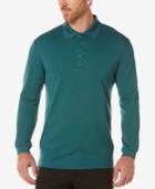 Pga Tour Men's Heathered Long-sleeve Performance Polo
