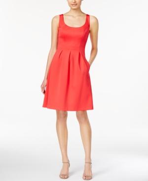 Nine West Sleeveless Pleated Fit & Flare Dress