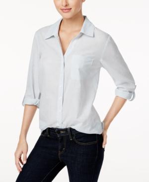 Style & Co Vineyard Coast Cotton Embroidered Shirt, Only At Macy's