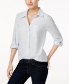 Style & Co Vineyard Coast Cotton Embroidered Shirt, Only At Macy's