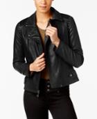 Guess Studded Faux-leather Moto Jacket