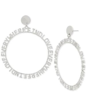 Bcbgeneration Find Love Everywhere Drop Hoop Earrings