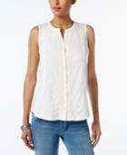 Style & Co Petite Cotton Blouse, Only At Macy's