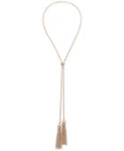 Kenneth Cole New York Two-tone Chain Tassel Lariat Necklace