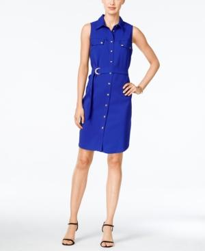 Ronni Nicole Belted Shirtdress