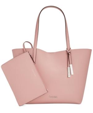 Calvin Klein Key Items Pebble Metallic Medium Tote