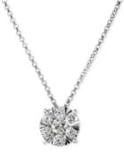 Effy Diamond Pendant Necklace In 14k White Gold (3/5 Ct. T.w.)