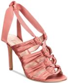 Avec Les Filles Janelle Satin Lace-up Dress Sandals Women's Shoes