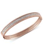 Trio By Effy Diamond Bangle Bracelet (2-1/6 Ct. T.w.) In 14k White, Yellow And Rose Gold