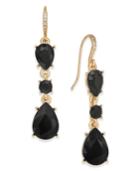 Charter Club Gold-tone Jet Stone Drop Earrings, Created For Macy's